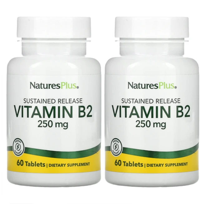 네이처스플러스 비타민 B2 리보플라빈 250mg 60정 X 2개, 2개(60정＋60정) - 쿠팡