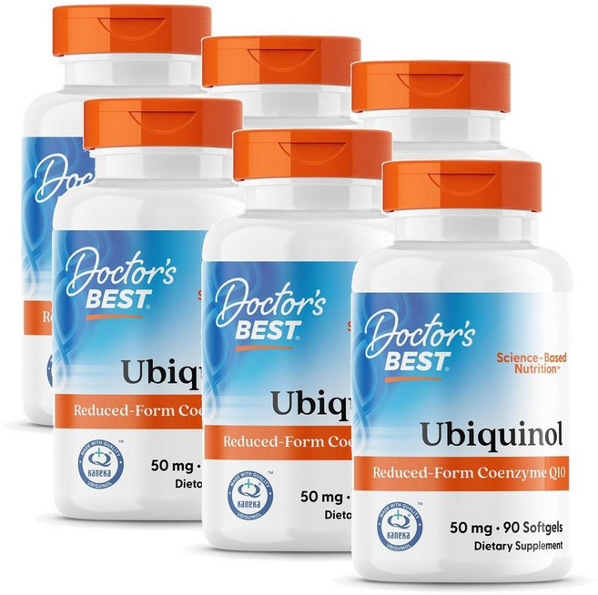 닥터스베스트 유비퀴놀 코큐텐 50 mg 소프트젤 Doctor's BEST Ubiquinol with Kaneka QH, 90개입, 6개, 90정