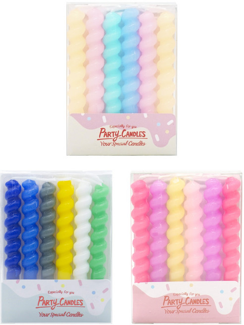 유어캔들 꽈배기 생일초 파스텔 버라이어티(18p)