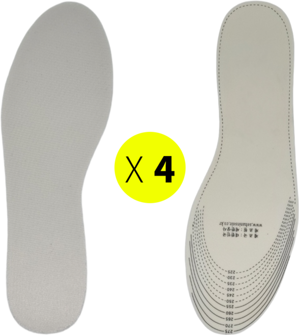 사이즈조절 발편한 얇은 평솔 4개 세트