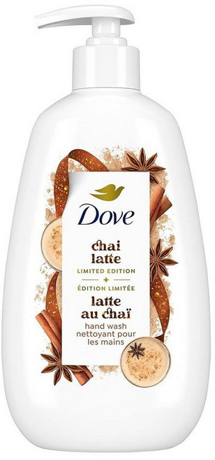 Dove 한정판 홀리데이 트릿 리퀴드 핸드 워시 딥 영양 스파이스 차이 라떼 355ml 12온스 269270, 1