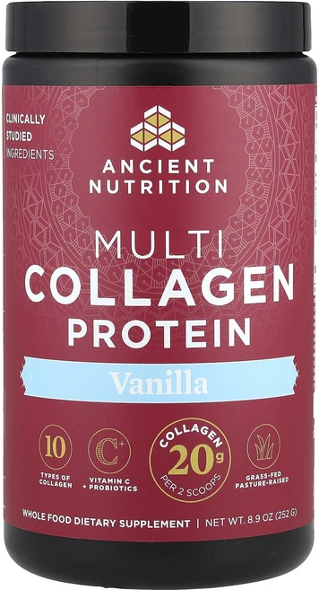 Ancient Nutrition 멀티 콜라겐 단백질 바닐라 252g(8.9oz), AncientNutrition멀티콜라겐단백질바닐라252, 252g, 1개 - 쿠팡