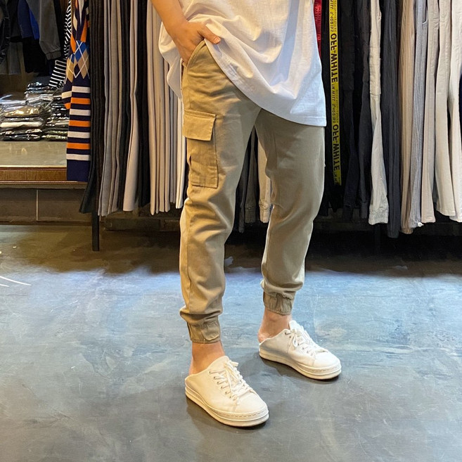 어썸블랑 사계절 빅사이즈 카고 스판 조거팬츠 (S~4XL)