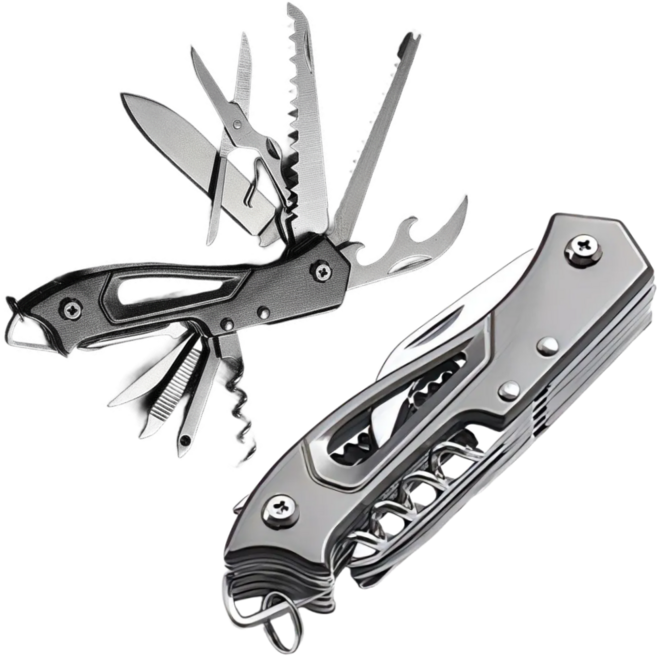 맥가이버칼 14in1 멀티툴 아웃도어 캠핑 등산 공구세트, 키링홀포함 1SET