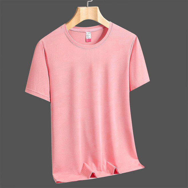短版上衣女裝衣服大尺碼短袖瑜伽運動休閒圓領涼感T恤吸濕排汗顯瘦冰絲小香風五分袖透氣防曬上衣重磅厚磅t恤襯衫羽球衣