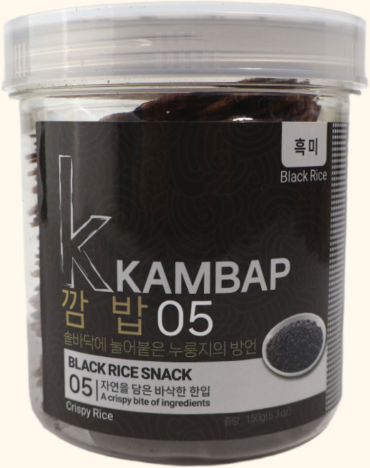 소담 깜밥 프리미엄 누룽지 스낵 150g - 흑미, 5개