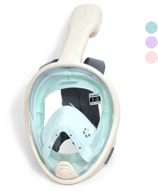 SUB22 아동용 어린이 스노클링 풀페이스 물놀이 마스크, 민트