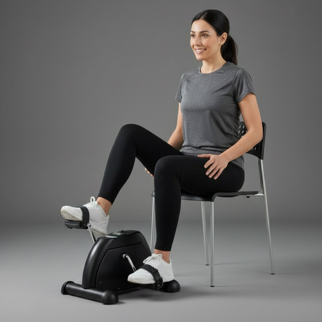 리코비 가정용 자전거 실내용 미니 싸이클 운동기구, 스완블랙, RCB001