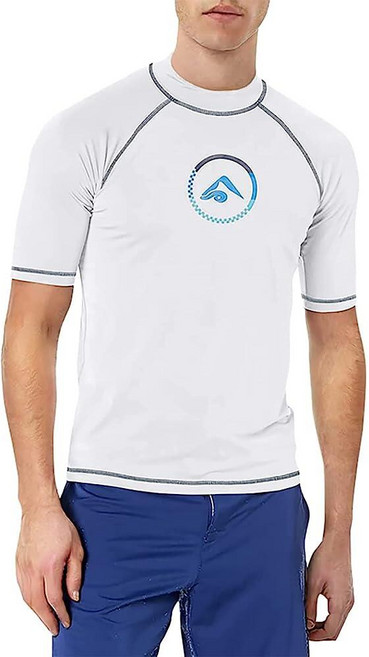 Kanu Surf 남성용 머큐리 Upf50반소매 자외선 차단 래쉬가드 수영 셔츠 트위스터 블랙