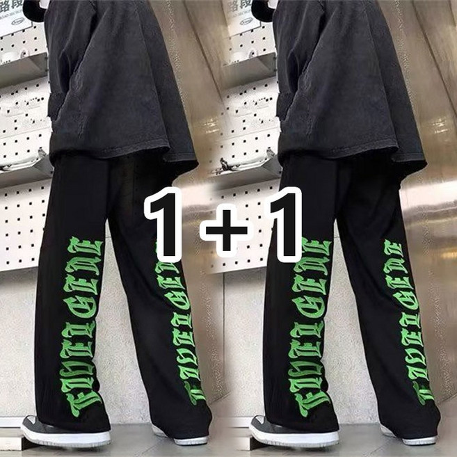 Skyciky 남성 가을겨울 시즌 농구 와이드 팬츠 드레이프 캐주얼 운동 바지 넉넉한 핏 GG1003