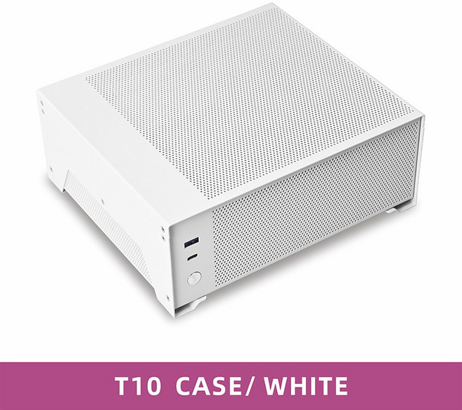 METALFISH T10 미니 지원 PSU FLEX OCULINK 사무실 높은 70MM 소형 ITX 케이스는 카드를 쿨러 케이스 8L 내장