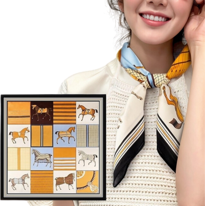 제니샵 모던 쁘띠 사각 스카프