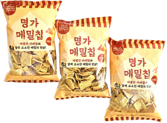 새마원 HACCP 명가 메밀칩 카레맛 160g 과자 스낵 맥주 안주 꽈배기, 3개