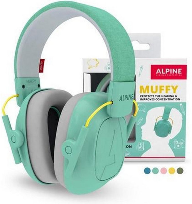 ALPINE MUFFY 兒童保護耳罩 25dB 降噪 專為兒童設計, 薄荷綠, 1個