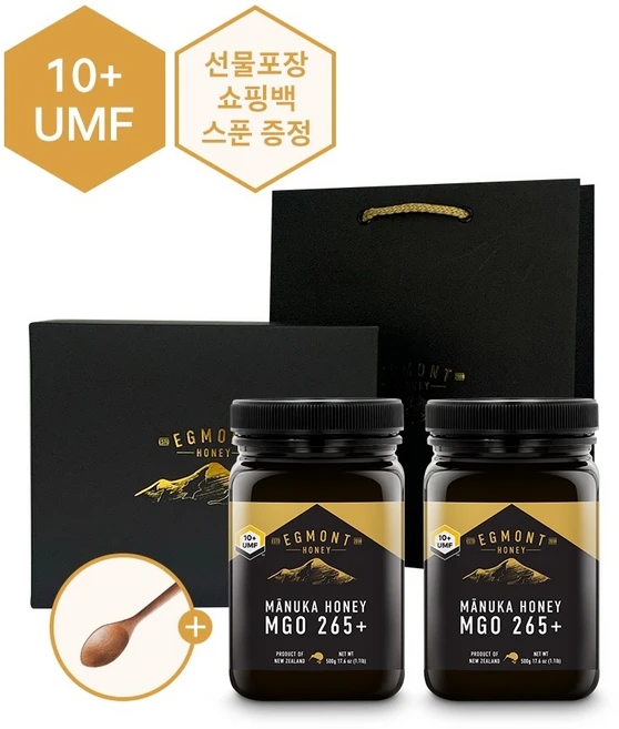 에그몬트 UMF 10+ MGO 265+ 마누카꿀 500g 2개 세트 - 쿠팡