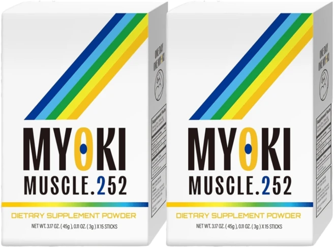 케어젠 마이오키 MYOKI 머슬252 파우더 15포 2개, 3g - 쿠팡