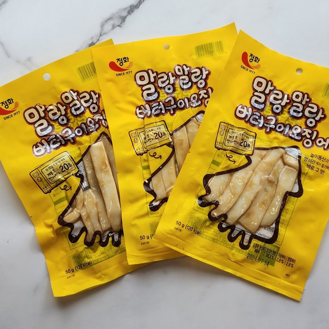 정화식품 말랑말랑 버터구이 오징어 50g 5입, 5개