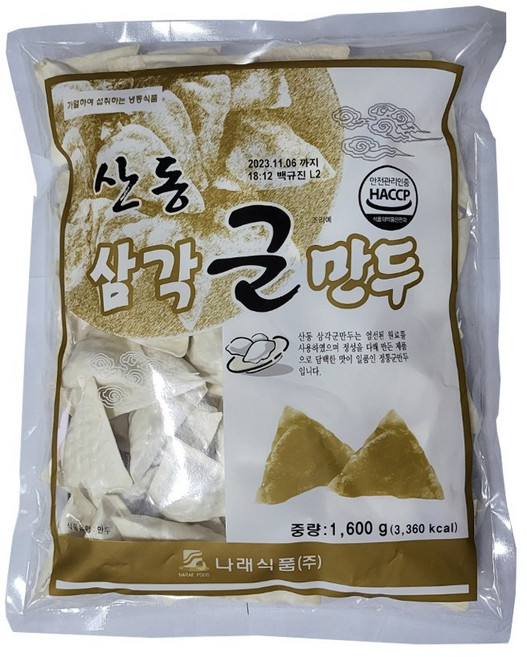 나래 산동 삼각군만두 1.6kg, 1개