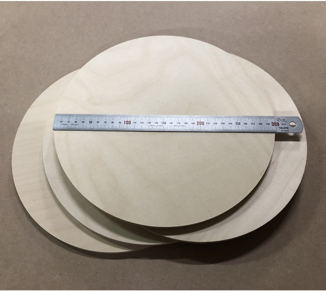 자작나무 원형판 지름300mm.두께9t, 1개