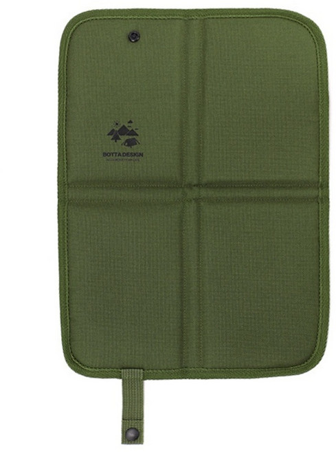 프레쉬윈드 2단접이식 1인방석 등산 캠핑 쿠션방석 양면 휴대용, 밀리터리그린