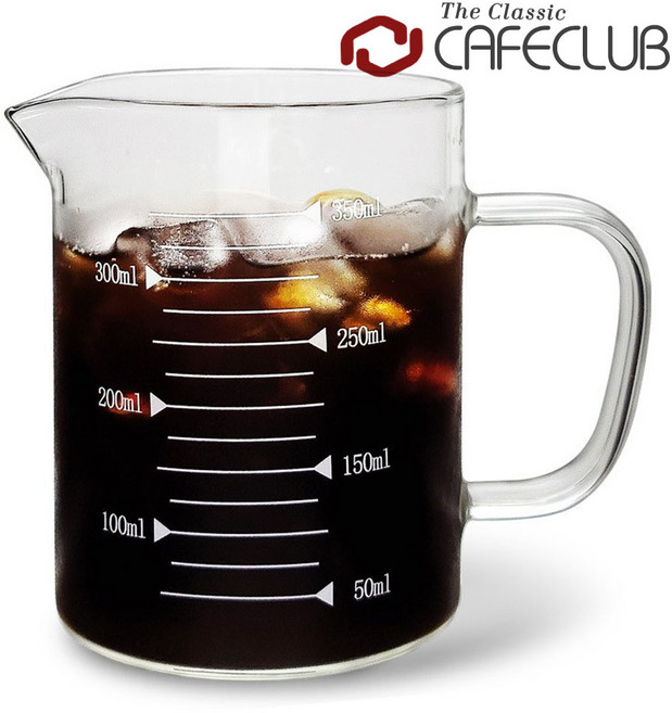 카페클럽 내열유리 드립 커피 계량 서버, 1개, 350ml, 계량서버 리뷰선할인