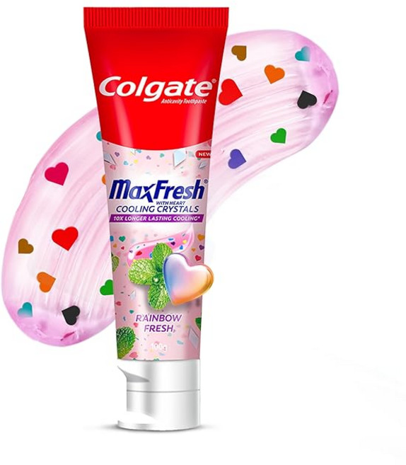 Colgate Rainbow MaxFresh Fresh Gel Toothpaste Triple Mint Flavour for Fresh Breath 100g, 1개