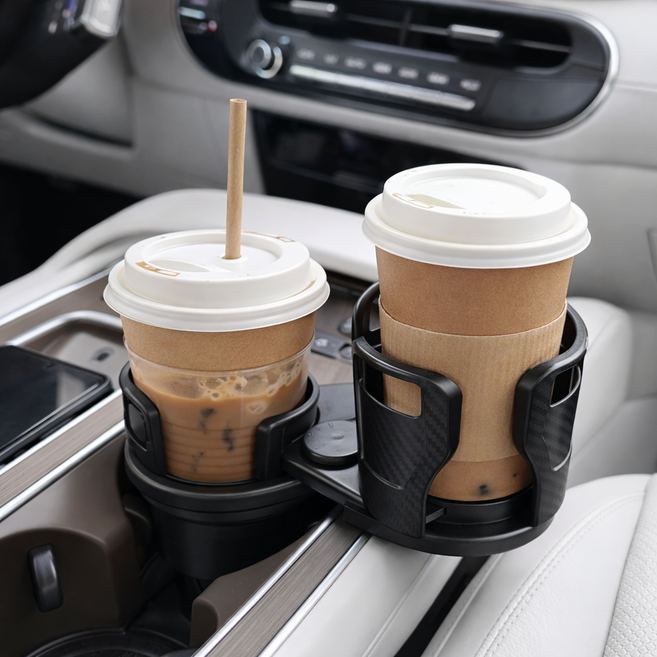 미리모아 호환가능 2in1 확장 차량용 컵홀더, 블랙, 1개