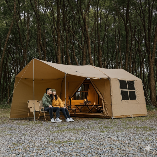 브링고 에어텐트 원터치 전동펌프 자동 글램핑 확장형 공기주입식 가족 캠핑 텐트, 2.텐트본체, 1개