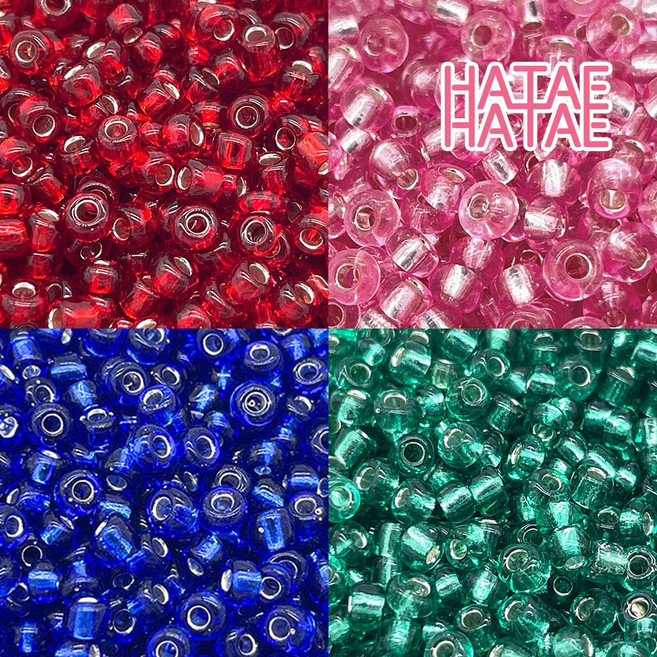 하태하태 투명실버 시드 비즈 20g (2mm 3mm) 비즈 구슬 공예 팔찌 재료 만들기, 01.레드-2mm, 1개