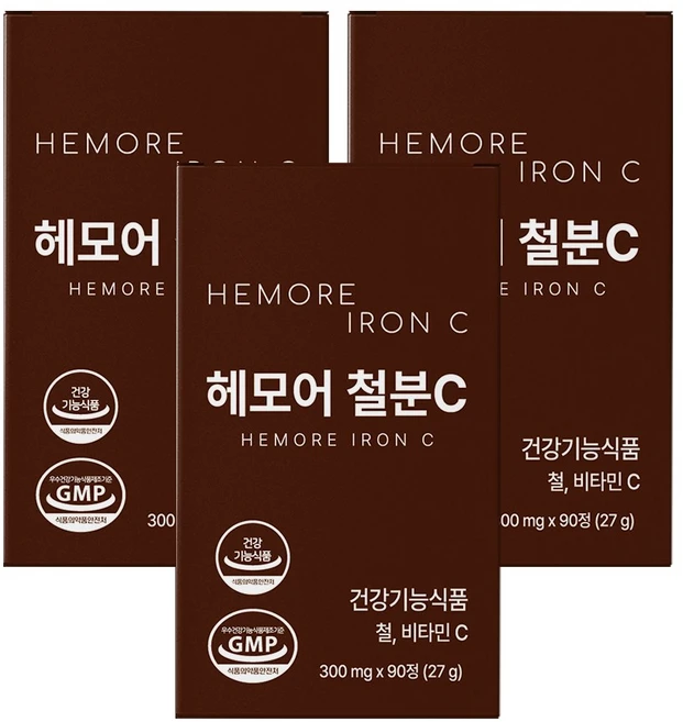 여성 남성 철분제 철분 영양제, 90정, 3박스 - 쿠팡