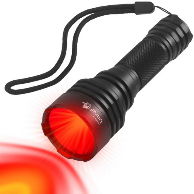 UltraFire C8 강력한 적색등 LED 손전등 350 긴 빔 범위 포커스 전술 랜턴 야간 사냥 스포트라이트 코요테 돼지 토끼 토치, R-C8, 1개