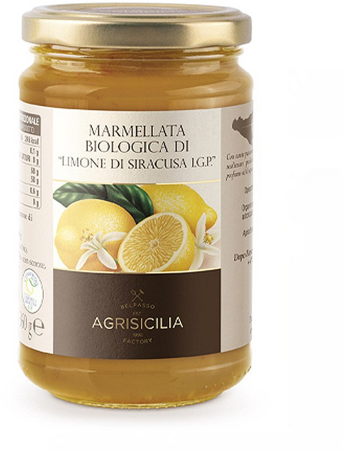 이탈리아 아그리시칠리아 Agrisicilia 유기농 레몬 저당 잼 마멀레이드 유기농사탕수수원당 오가닉 시트러스 마멀레이드, 1개, 360g