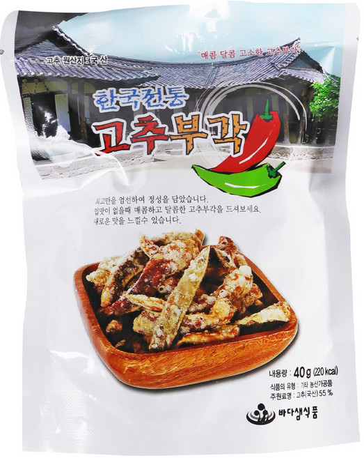 푸드올마켓_ 바다샘 고추부각 40g, 1개