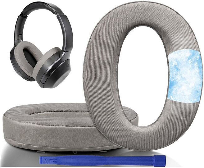 SOULWIT 교체용 이어패드-호환 모델 Sony 소니 WH-1000XM2 MDR-1000X 헤드폰 - 고밀도 폼 소음 차단 1쌍, Cooling Gel, Gold, 1개