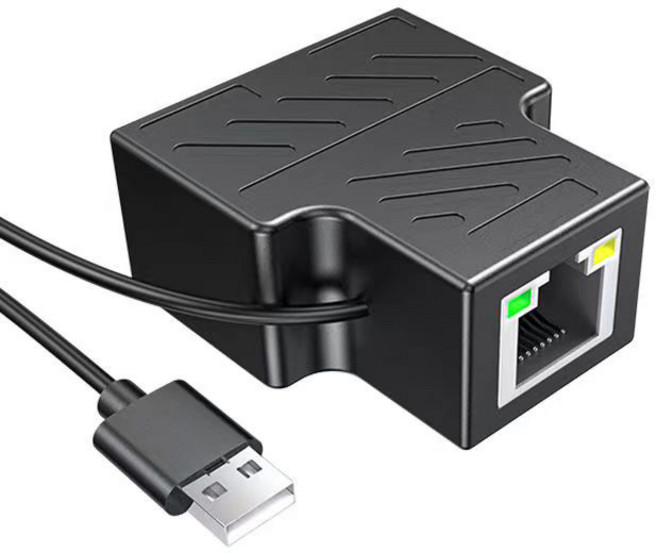 USB 轉 RJ45 網路轉接器 網線分線器, 1個, 40-759-01