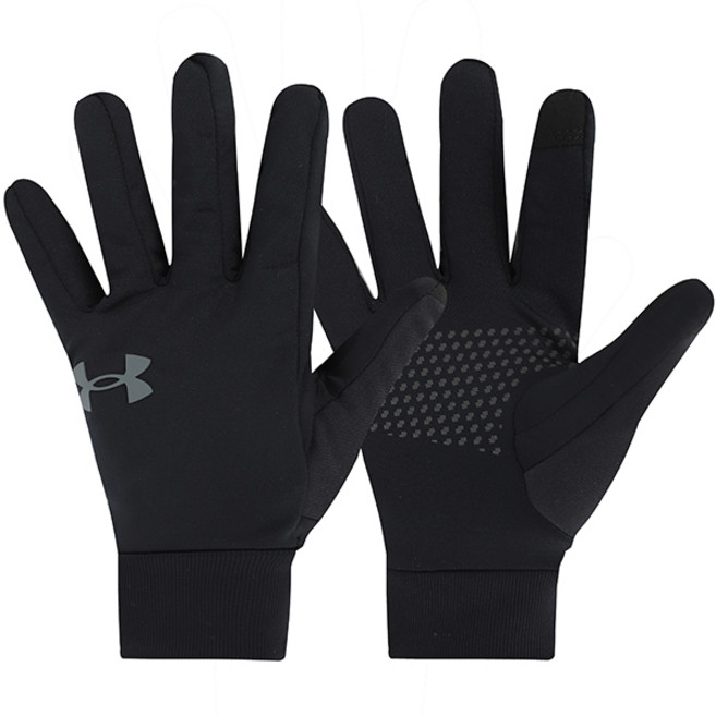 언더아머 겨울 기모 장갑 스톰 라이너 글러브 스마트폰터치장갑, 블랙, 1개