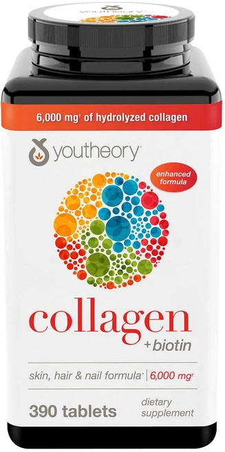 콜라겐 어드벤스드 포뮬려 390정 Youtheory Type 1 2 & 3, 1개, 390Tab, 600omg - 쿠팡