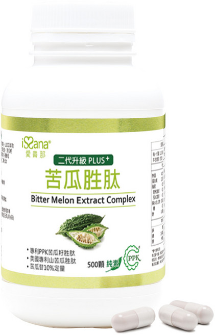 iSSana 愛善那 專利苦瓜胜肽純素膠囊, 1個, 500顆