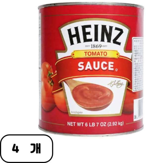 하인즈 토마토소스, 2.92kg, 4개