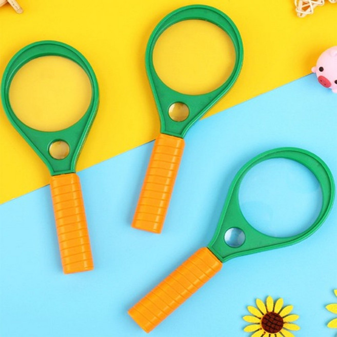 초등 어린이 관찰 실험용 손갑이 돋보기 확대경 감정 식물 광학실험 학습 곤충 독서 수업 빛 표본 관찰학습, 1