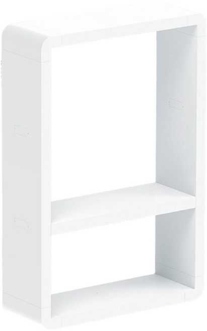 百崴收納 雙格浴櫃 灰色透明門板 日系防水置物架