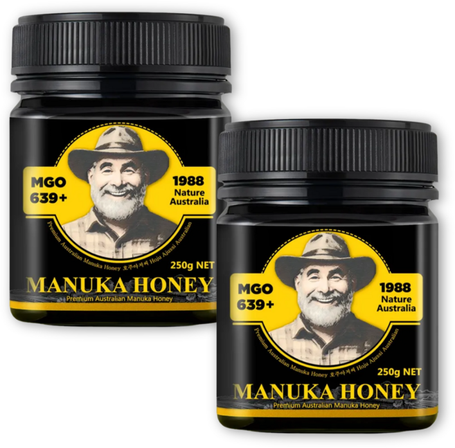 호주아저씨 프리미엄 호주 마누카꿀 뉴질랜드 마누카꿀 프로폴리스 MGO639+ UMF15+ 이루웰, 2개, 250g