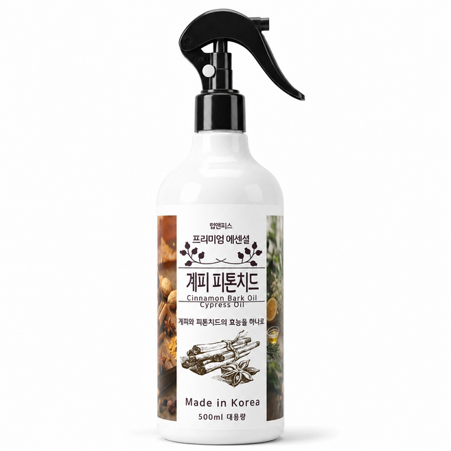 [국내제조] 천연 계피 시나몬 피톤치드 하나로 스프레이 대용량, 1개, 500ml