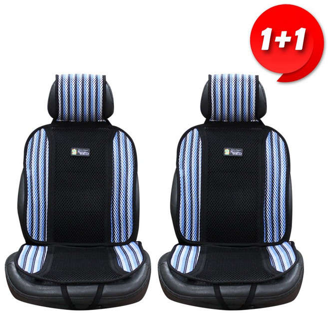 1+1 국민오토 3D 국산 여름시트 자동차 에어매쉬 차량 메쉬통풍시트, 2개, 다이나믹블루