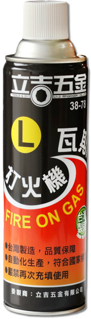 立吉 打火機瓦斯補充罐 300g L, 1個, 立吉打火機瓦斯 大 300g L, N/A