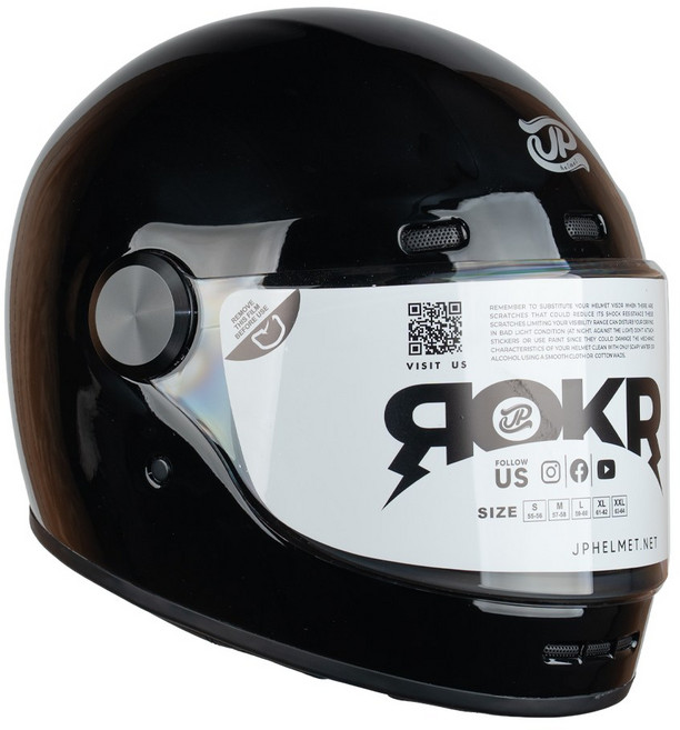 JPX 헬멧 ROKR 풀페이스 바이크 오토바이헬멧, 02.유광블랙