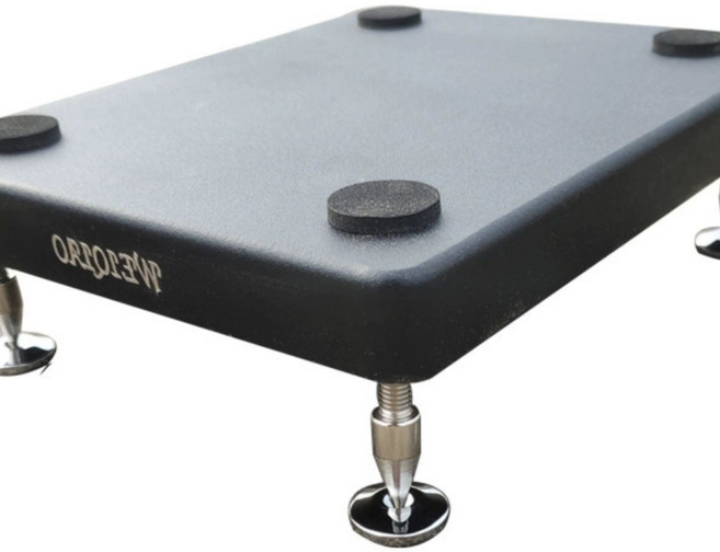 충격방지 스피커 우퍼앰프받침대 진동 바퀴형 스탠드, 블랙 무광 발톱 스타일 22x28, 기본 색상