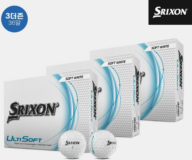 3더즌 36던롭코리아 스릭슨 얼티소프트5 저압축 고반발 골프볼남여공용화이트2피스, 옵션 : 화이트, 12개입, 3세트