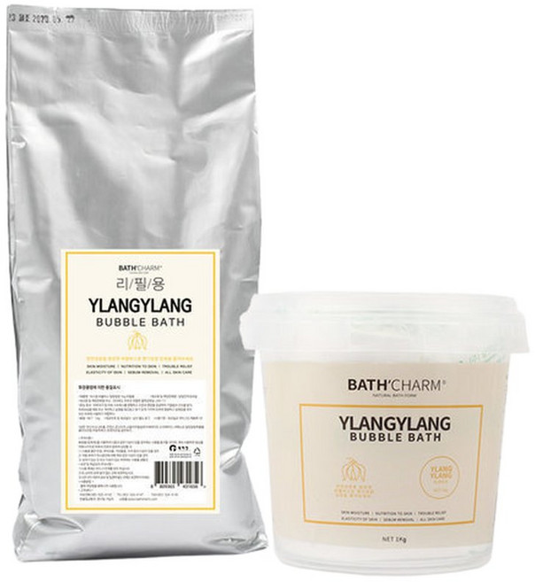 바스참 사해소금 버블바스 일랑일랑 리필용, 1개, 1kg