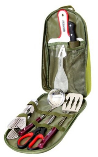 노마드캠핑 키친툴 7종 세트, Green, 1세트